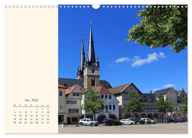Produktbild: Saalfeld an der Saale &ndash; mein Streifzug durch die historische Altstadt (Wandkalender 2026 DIN A3 quer), CALVENDO Monatskalender