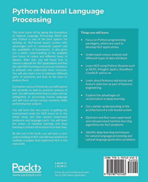 Produktbild: Python Natural Language Processing