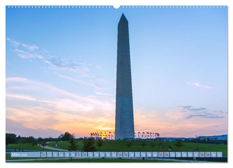 Produktbild: Washington, D.C., Hauptstadtzauber der USA (hochwertiger Premium Wandkalender 2026 DIN A2 quer), Kunstdruck in Hochglanz