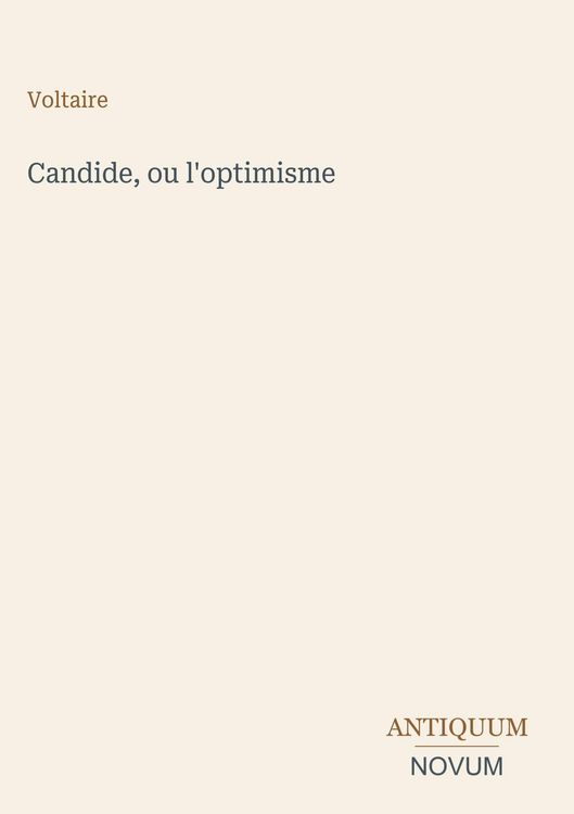 Produktbild: Candide, ou l'optimisme