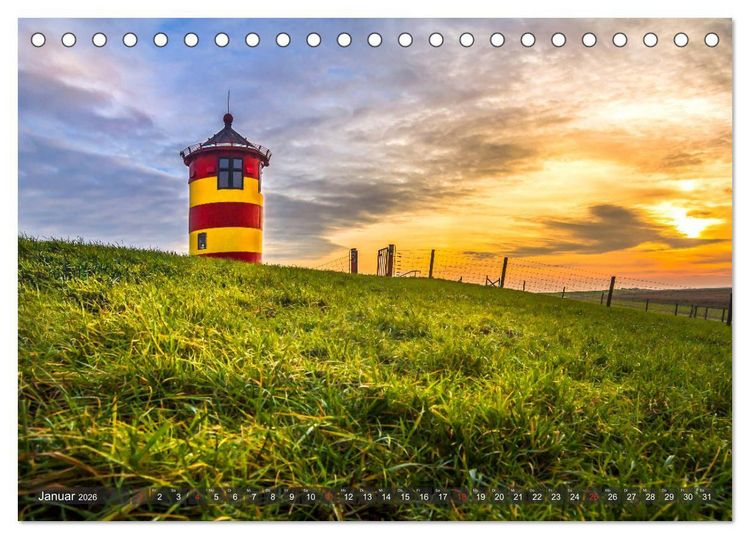 Produktbild: Farbspiele im Licht der Sonne (Tischkalender 2026 DIN A5 quer), CALVENDO Monatskalender