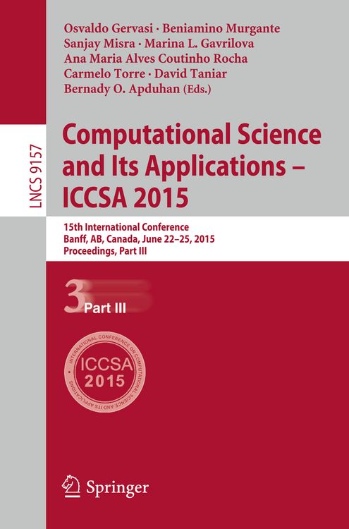 Produktbild: Computational Science and Its Applications -- ICCSA 2015