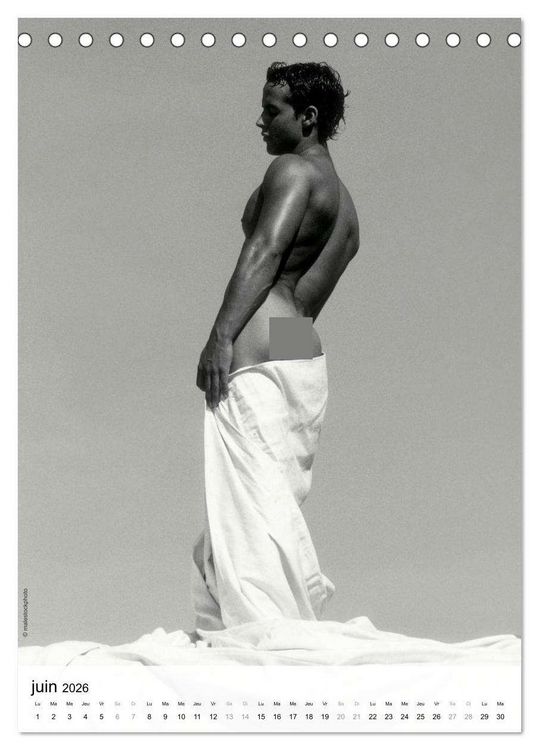 Produktbild: contrastes hommes (Calendrier de bureau 2026 DIN A5 horizontal), CALVENDO calendrier mensuel