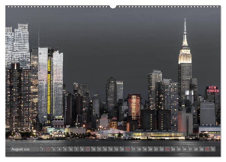 Produktbild: New York City - Color Glam Edition (Wandkalender 2026 DIN A2 quer), CALVENDO Monatskalender