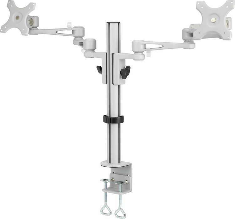 Produktbild: SpeaKa Professional Monitor-Tischhalterung SP-5986112 2 Display(s) 33,0cm (13\") - 68,6cm (27\") Grau H&ouml;henverstellbar, Neigbar