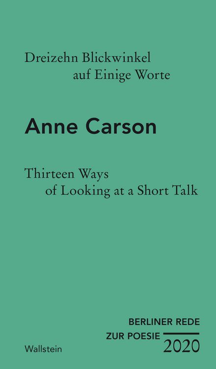 Produktbild: Dreizehn Blickwinkel auf Einige Worte / Thirteen Ways of Looking at a Short Talk