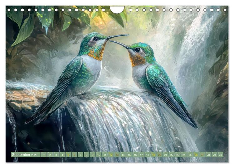 Produktbild: Kolibris - Zauberhafte Fantasiewerke (Wandkalender 2026 DIN A4 quer), CALVENDO Monatskalender