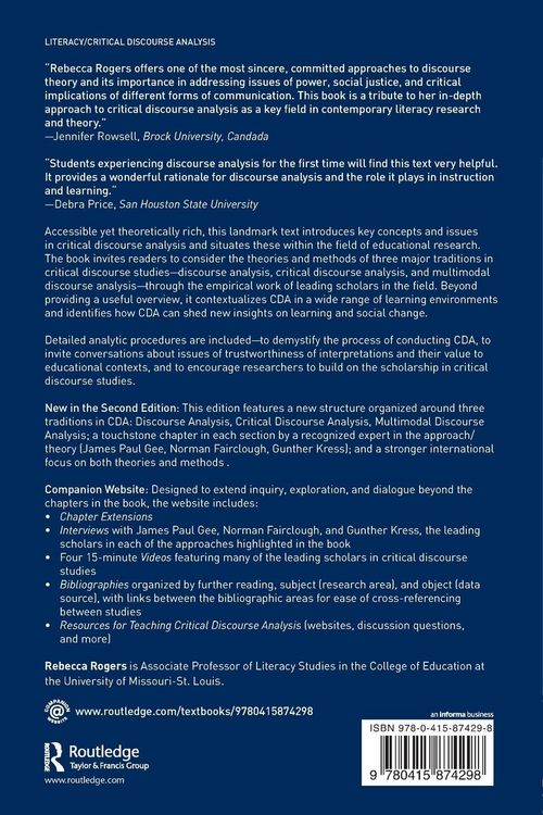 Produktbild: An Introduction to Critical Discourse Analysis in Education