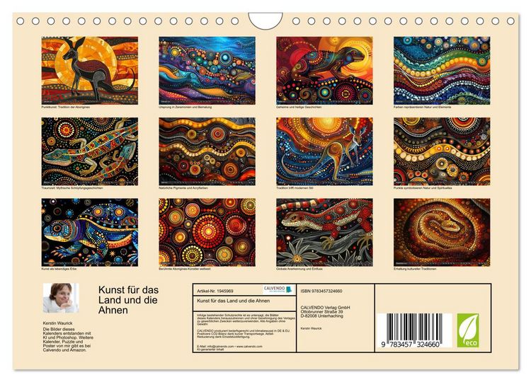 Produktbild: Kunst f&uuml;r das Land und die Ahnen (Wandkalender 2026 DIN A4 quer), CALVENDO Monatskalender