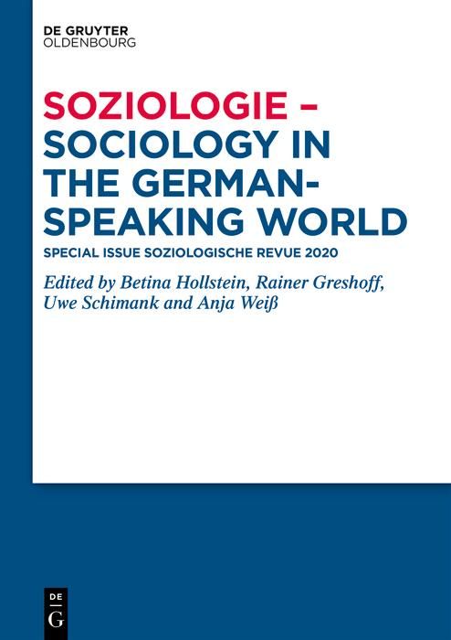 Produktbild: Soziologie - Sociology in the German-Speaking World