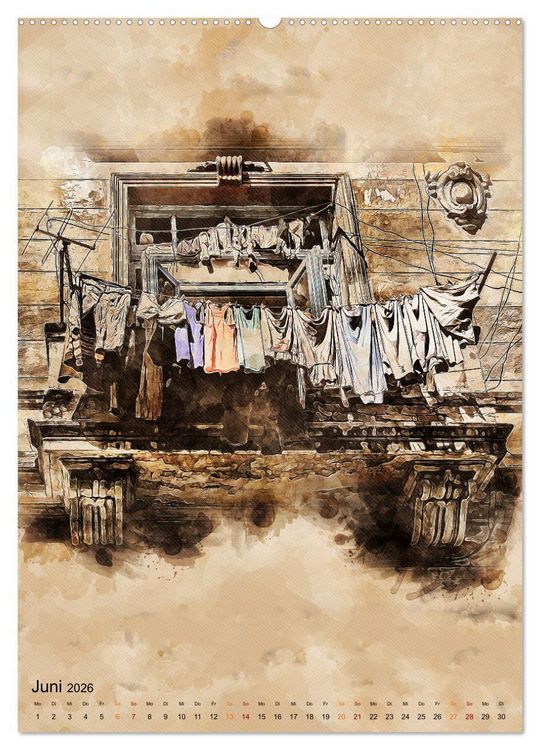 Produktbild: Cuba Retro Kalender (Wandkalender 2026 DIN A2 hoch), CALVENDO Monatskalender