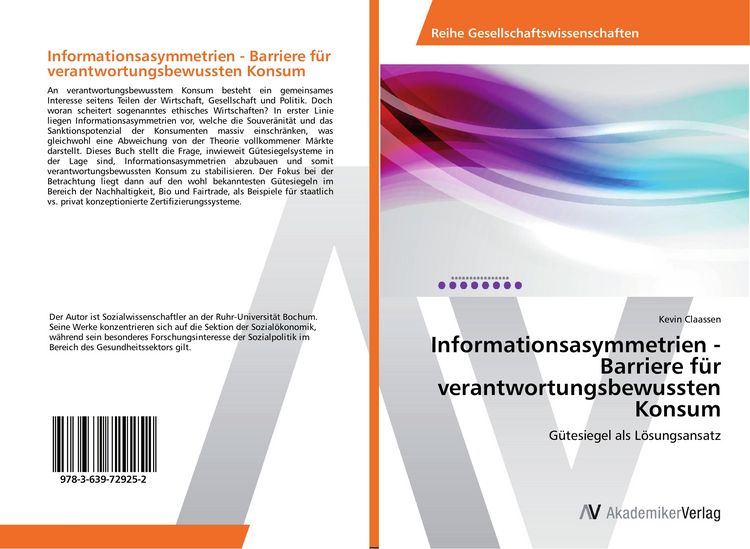 Produktbild: Informationsasymmetrien - Barriere f&uuml;r verantwortungsbewussten Konsum