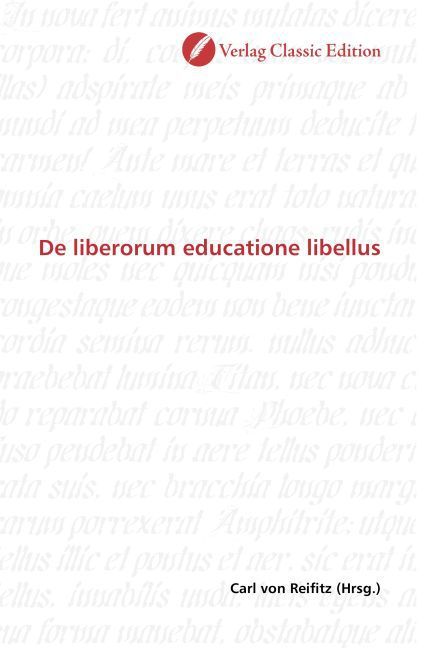 Produktbild: Liberorum educatione libellus