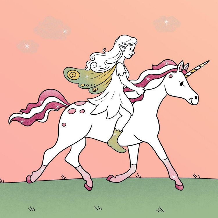 Produktbild: Glitzer-Malblock: Fantasy (100% selbst gemacht)