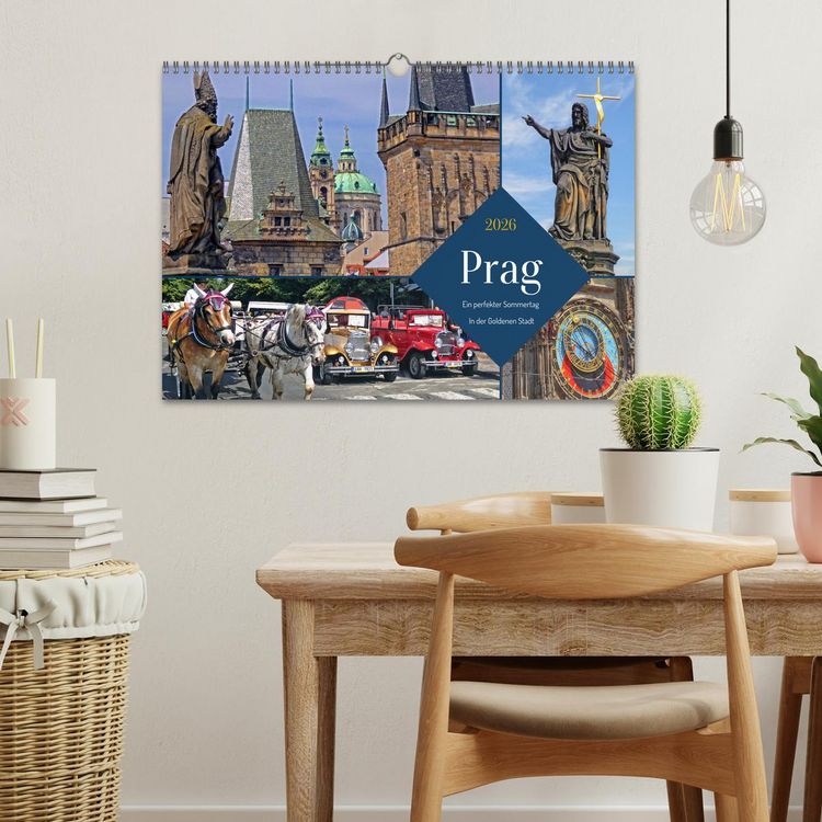 Produktbild: Prag &ndash; Ein perfekter Sommertag in der Goldenen Stadt (Wandkalender 2026 DIN A3 quer), CALVENDO Monatskalender