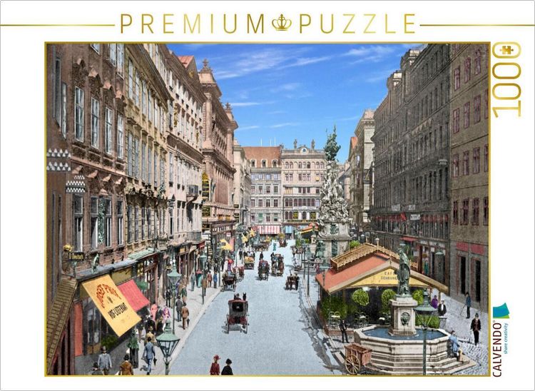 Produktbild: CALVENDO Puzzle Wien - Graben um 1900 | 1000 Teile Lege-Gr&ouml;&szlig;e 64x48cm Foto-Puzzle f&uuml;r gl&uuml;ckliche Stunden