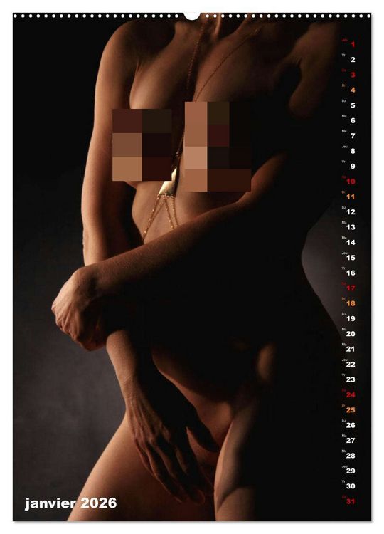 Produktbild: L'or nu (Calendrier mural 2026 DIN A2 horizontal), CALVENDO calendrier mensuel