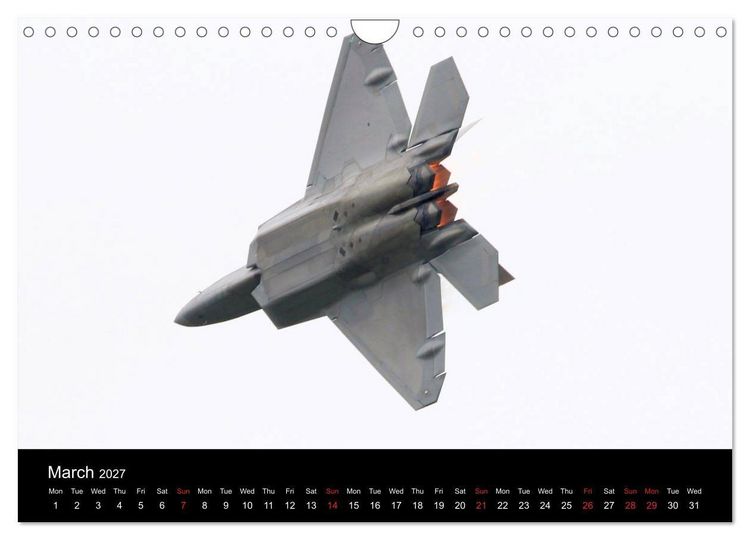 Produktbild: Lockheed Martin F-22A Raptor (Wall Calendar 2027 DIN A4 landscape), CALVENDO 12 Month Wall Calendar