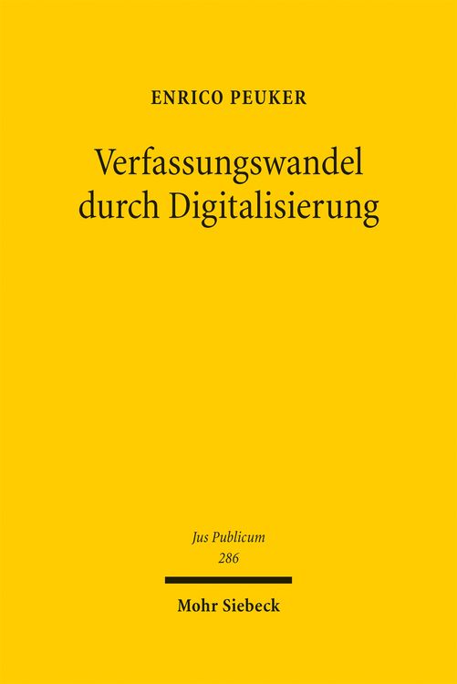 Produktbild: Verfassungswandel durch Digitalisierung