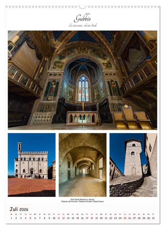 Produktbild: Architektur und Kunst in Mittelitalien (hochwertiger Premium Wandkalender 2026 DIN A2 hoch), Kunstdruck in Hochglanz