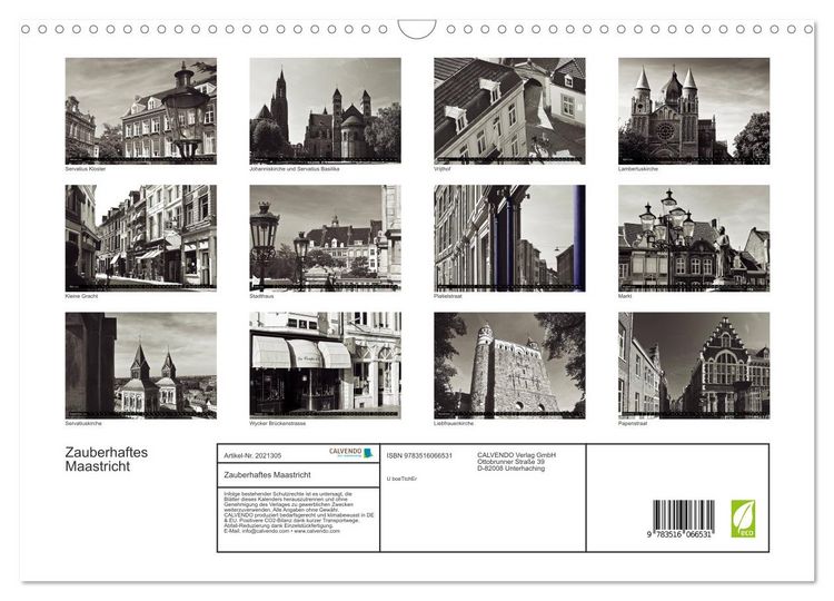 Produktbild: Zauberhaftes Maastricht (Wandkalender 2026 DIN A3 quer), CALVENDO Monatskalender