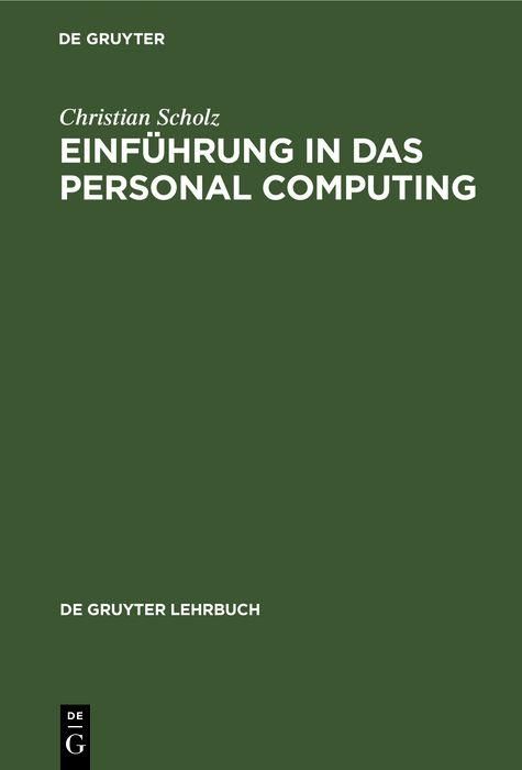 Produktbild: Einf&uuml;hrung in das Personal Computing