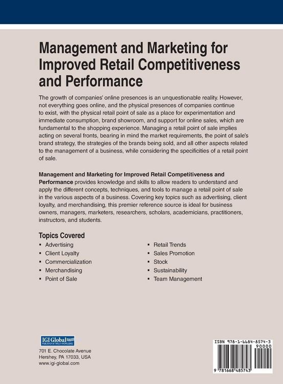 Produktbild: Management and Marketing for Improved Retail Competitiveness and Performance