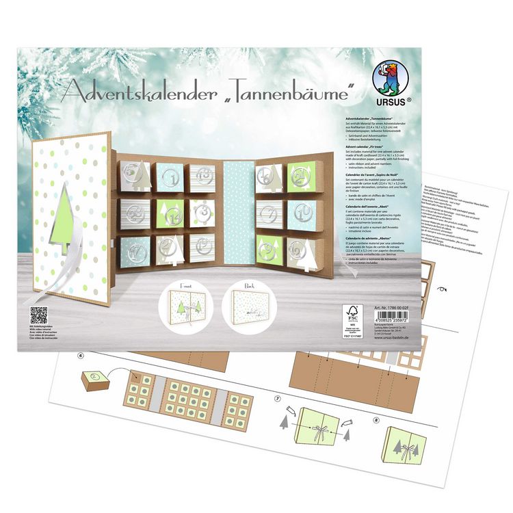Produktbild: URSUS Adventskalender Buch "Tannenb&auml;ume"