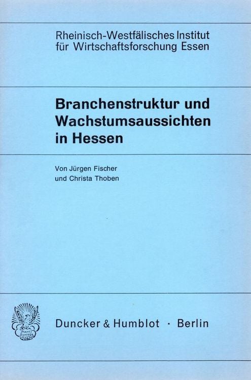 Produktbild: Branchenstruktur und Wachstumsaussichten in Hessen.