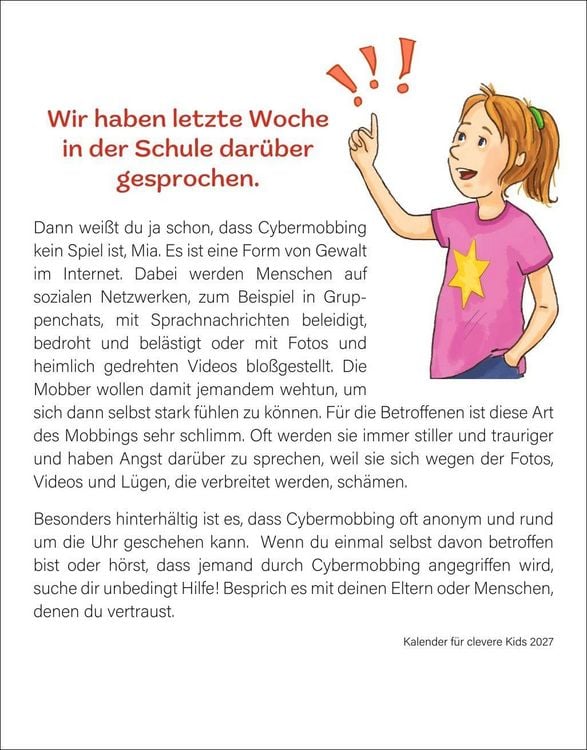 Produktbild: Kalender f&uuml;r clevere Kids Tagesabrei&szlig;kalender 2027