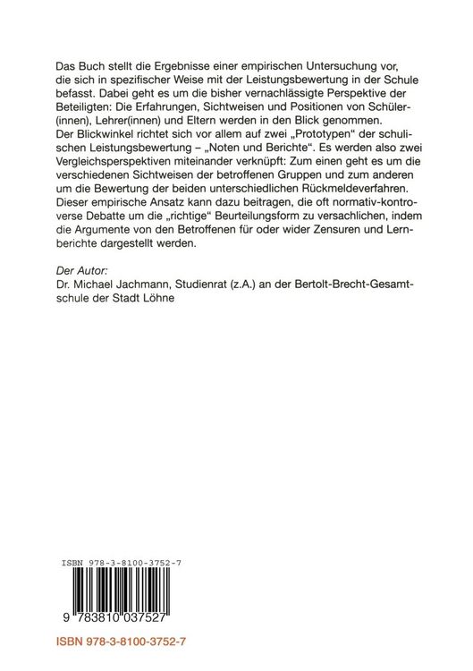 Produktbild: Noten oder Berichte?