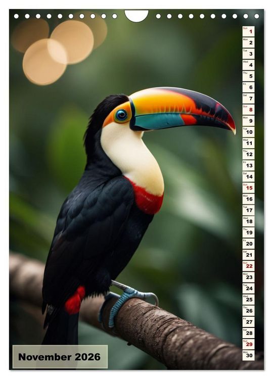 Produktbild: Colourful birds (Wall Calendar 2026 DIN A4 portrait), CALVENDO 12 Month Wall Calendar