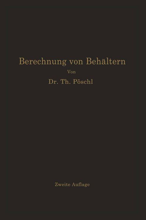 Produktbild: Berechnung von Beh&auml;ltern nach neueren analytischen und graphischen Methoden