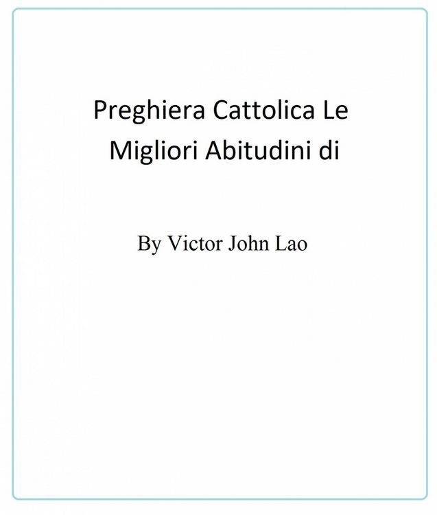 Produktbild: Le Migliori Abitudini di Preghiera Cattolica