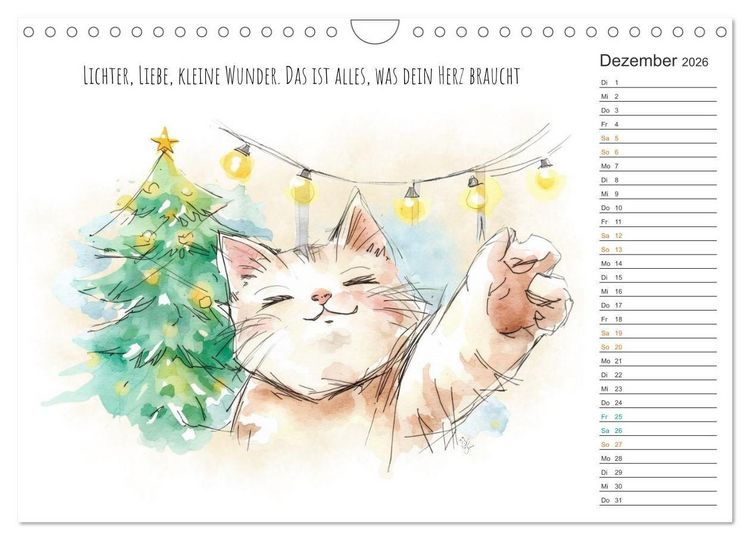 Produktbild: Kleine Schnurr-Momente f&uuml;rs Herz (Wandkalender 2026 DIN A4 quer), CALVENDO Monatskalender