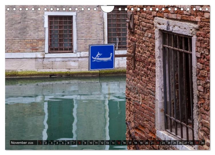 Produktbild: VENEDIG charmante Details (Wandkalender 2026 DIN A4 quer), CALVENDO Monatskalender