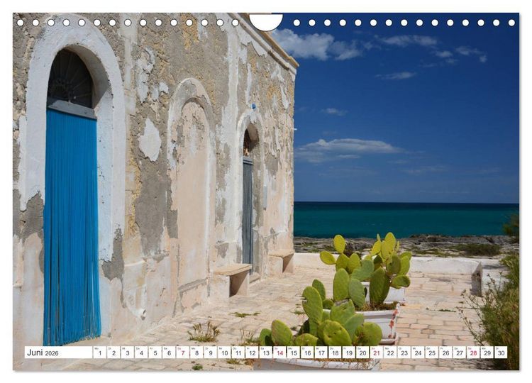 Produktbild: Apulien - Eine Reise zu Italiens Stiefelabsatz (Wandkalender 2026 DIN A4 quer), CALVENDO Monatskalender