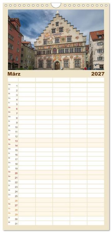 Produktbild: Familienplaner 2027 - Insel Lindau - Bayerische Perle im Bodensee mit 5 Spalten (Wandkalender, 21 x 45 cm) CALVENDO