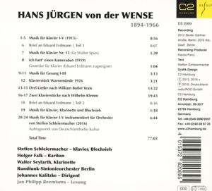 Produktbild: Hans J&uuml;rgen Von Der Wense