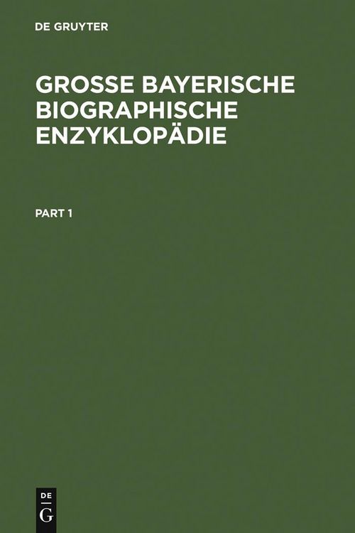 Produktbild: Gro&szlig;e Bayerische Biographische Enzyklop&auml;die