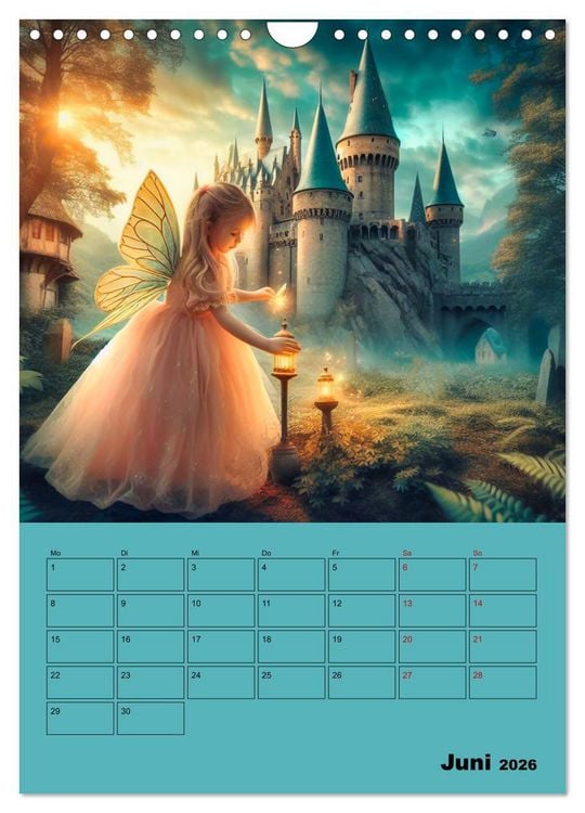 Produktbild: K&ouml;nigliche Momente - Kleine Prinzessin im M&auml;rchenwald (Wandkalender 2026 DIN A4 hoch), CALVENDO Monatskalender
