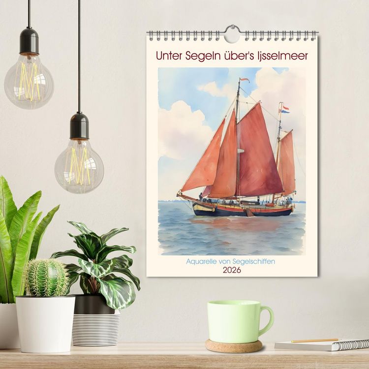 Produktbild: Unter Segeln &uuml;ber's Ijsselmeer (Wandkalender 2026 DIN A4 hoch), CALVENDO Monatskalender