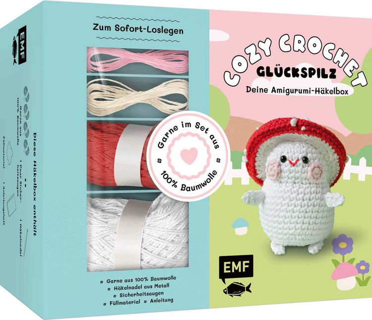 Produktbild: Cozy Crochet &ndash; Deine Amigurumi-H&auml;kelbox: Gl&uuml;ckspilz