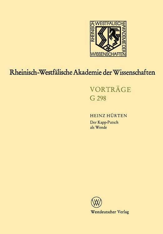 Produktbild: Der Kapp-Putsch als Wende