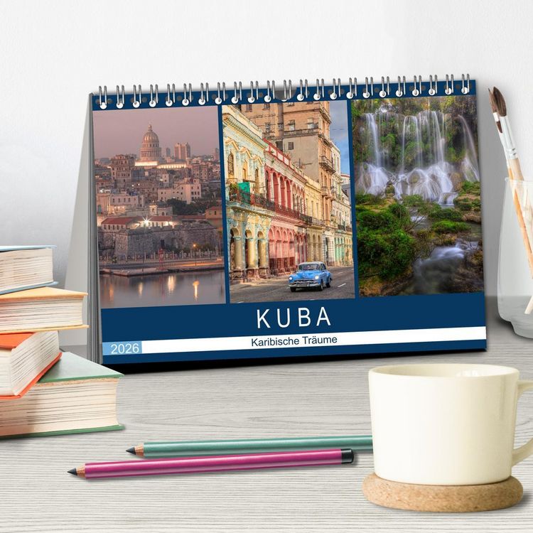 Produktbild: Kuba, karibische Tr&auml;ume (Tischkalender 2026 DIN A5 quer), CALVENDO Monatskalender