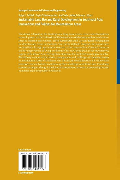 Produktbild: Sustainable Land Use and Rural Development in Southeast Asia: Innovations and Policies for Mountainous Areas