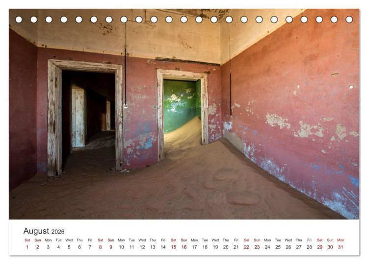 Produktbild: Kolmanskop Sand storm in town (Desk Calendar 2026 DIN A5 landscape), CALVENDO 12 Month DeskCalendar