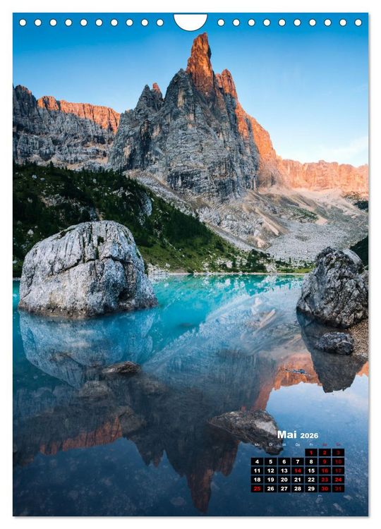 Produktbild: Dolomiten - Reise um die bleichen Berge zu entdecken (Wandkalender 2026 DIN A4 hoch), CALVENDO Monatskalender