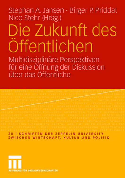 Produktbild: Die Zukunft des &Ouml;ffentlichen