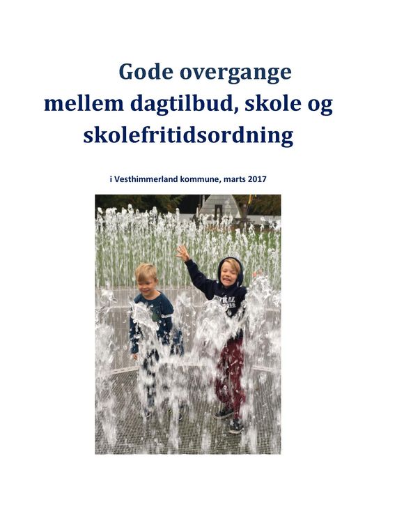 Produktbild: Gode overgange mellem dagtilbud, skole og skolefritidsordning